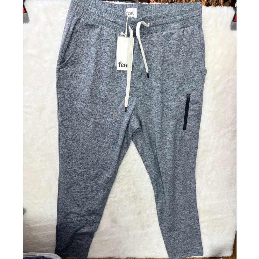 Feat Joggers Heathered Gray Pockets Straight Leg New with Tag Size 1X